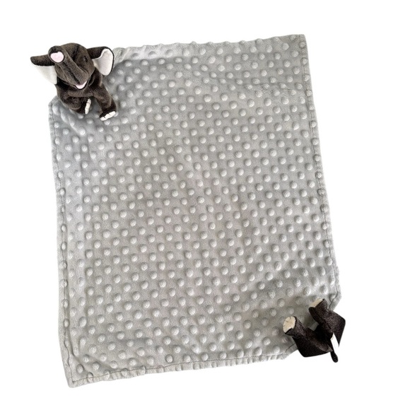Pro Goleem Elephant Infant Baby Security Lovey Blanket Gray Flannel/Plush 17.5” - Picture 1 of 4